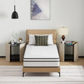 PayLessHere | 10 Inch Twin Mattress | Medium Firm Hybrid Mattress | White | with High-Density Foam and Breathable Cover | Pocket Spring Design, Pressure Relief | Bed in a Box, CertiPUR-US Certified