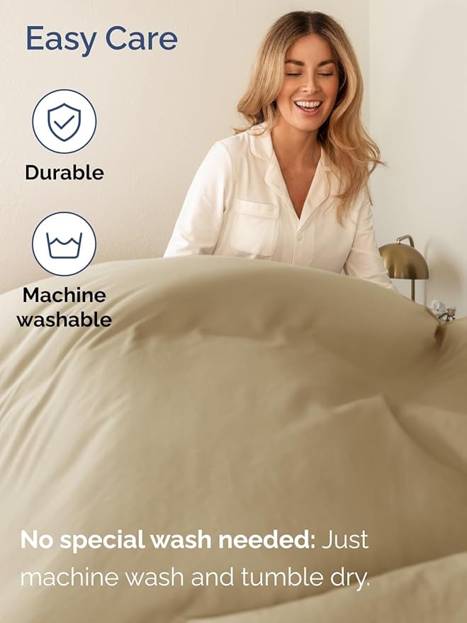 Extra Deep Twin Sheet Set - 4 Piece Breathable and Cooling Sheets - Hotel Luxury Bedding for Women, Men, Kids & Teens - Easy & Secure Fit - Soft, Wrinkle Free and Comfy - Extra Deep Pockets - Beige