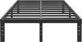 HOBINCHE 12 Inch Queen Size Bed Frame - No Box Spring Needed Heavy Duty Metal Platform Mattress Foundation with Steel Slats, Non-Slip Noise Free Easy Assembly Black Bedframes
