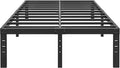 HOBINCHE 14 Inch Metal Full Size Bed Frame No Box Spring Needed - Easy Assembly Heavy Duty Noise Free Narrow Bedframes - Double Black Basic Steel Slats Platform with Storage
