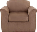 SureFit Ultimate Stretch Suede 2 PC Chair Slipcover in Luggage