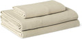 Amazon Basics Twin Bed Sheet, 3-Piece Bedding Set, Double Brushed Microfiber, Ultra Soft, Easy Care, Beige