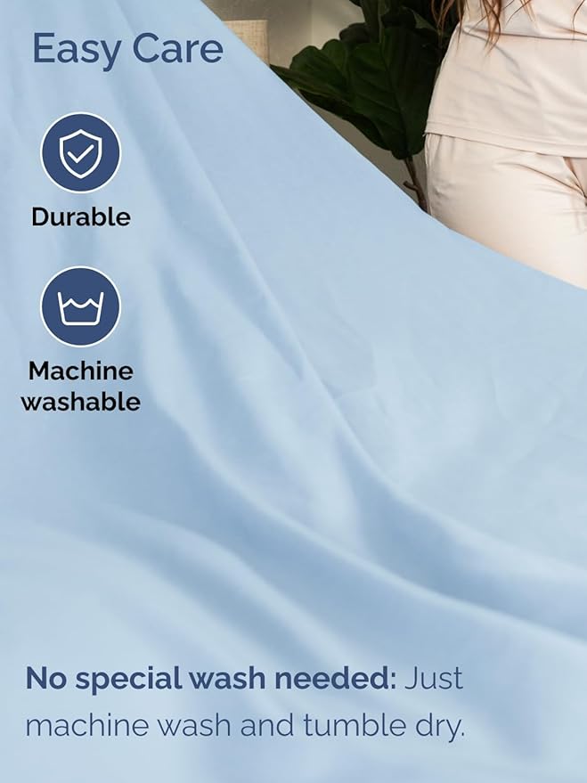 Extra Deep Twin XL Sheet Set - 4 Piece Breathable and Cooling Sheets - Hotel Luxury Bedding for Women, Men, Kids & Teens - Easy & Secure Fit - Soft and Wrinkle Free - Extra Deep Pockets - Light Blue