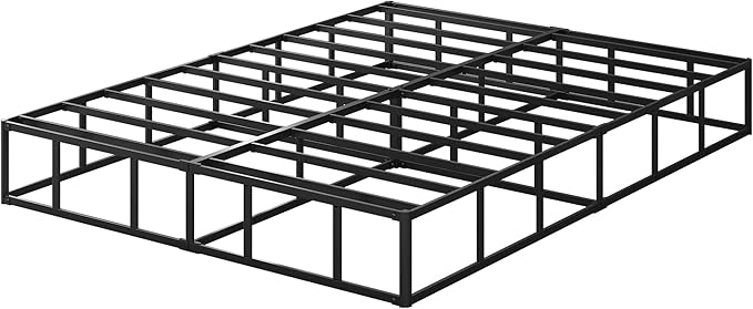 Lutown-Teen 10 Inch Full Size Box Spring High Profile, Heavy Duty Metal Box Spring Full Bed Base with Fabric Cover, Mattress Foundation, Noise Free, Easy Assembly