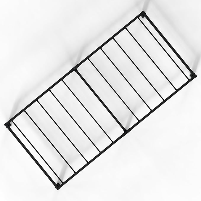 DiaOutro 18 Inch Narrow Twin Bed Frames Heavy Duty No Box Spring Needed Metal Platform with Maximum Storage, Easy Assembly, Noise Free, Black