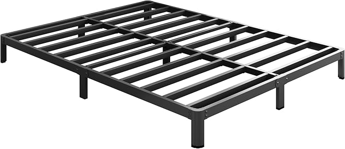 Yicensen 8 Inch King Bed Frame with Rounded Corner Legs Heavy Duty Metal King Size Platform Bed Frame No Box Spring Needed, Easy Assembly, Noise Free, Black.