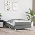 Bed Frame Dark Grey Fabric (100% Polyester), Plywood, Engineered Wood Single Bed