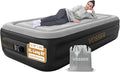 VOSSER Twin Air Mattress with Built in Pump,18''Inflatable Mattress 2 Mins Self-Inflation/Deflation,XL-Long Blow up Mattress Thicker,Flocked Top Air Bed with Storage Bag for Home, Camping & Guests