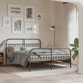 King Size Bed Frame with Headboard and Footboard, Heavy Duty Steel Construction, Black Powder Coated Finish, Supports Up to 661 lbs, Easy Assembly, Classic