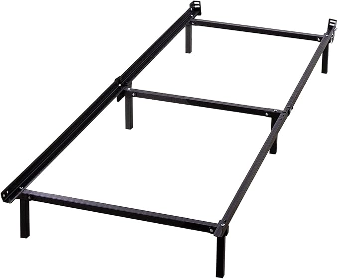 Zinus Michelle Compack 6-Leg Support Bed Frame, for Box Spring and Mattress Set, Twin, Black (AZ-SBF-07T)