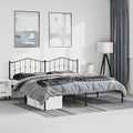 King Size Metal Bed Frame with Powder-Coated Steel, Modern Platform Bed Base for Master Bedroom or Guest Room, Durable and Sleek Design with Roomy Comfort and Easy Care