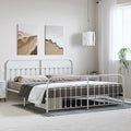 Bed Frame White Powder-Coated Steel Full Industrial Bed Frame Bedroom Furniture headboard for Bedroom
