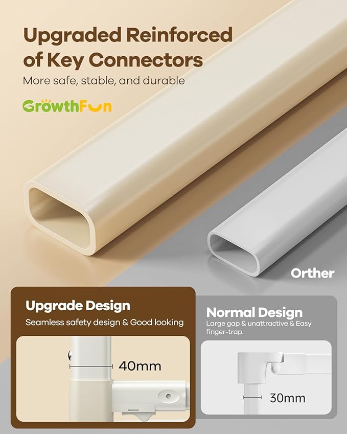 Foldable Bed Rail for Toddlers, 71in Reinforced Carbon Steel Frame&Connectors, Breathable Cationic Fabric - Safety Toddler Bed Rails for Queen, King, Twin, Full, No-Tool Setup.