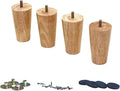 WEICHUAN 4 inch Solid Wood Legs for Sofa Couch Chair Ottoman Loveseat Coffee Table Cabinet Furniture Legs Replacement (4" Straight Set of 4)