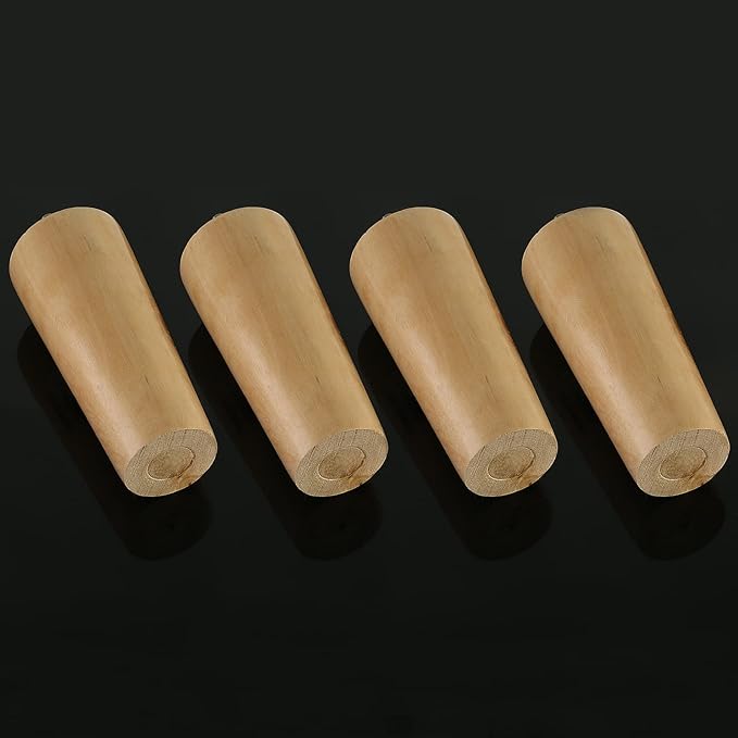 4pcs 4.8 Inch Wood Furniture Legs, Straight Conical Solid Wood Sofa Legs, Mid-Century Style Furniture Feet for Sofa Cabinet Table Cupboard Couch Ottoman Home DIY Projects