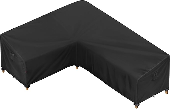 iBirdie Outdoor Patio Furniture Cover fit 87" x 112", 85" x 110", 84" x 108" L-Shaped Sectional Sofa, Waterproof Weatherproof Heavy Duty 600D Garden Cover for Outside L Shape Couch