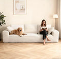 104.3“ Modular Sectional Cloud Couch, Boneless Couches for Living Room, 3 Seater Modern Lounge Couch, No Assembly Required, Cream