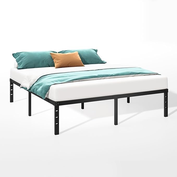 Metal Platform Bed Frame 12 Inch Tall,No Box Spring Needed,Full Size Bed with Heavy Duty Strong Support Slats,Easy to Assemble,Black