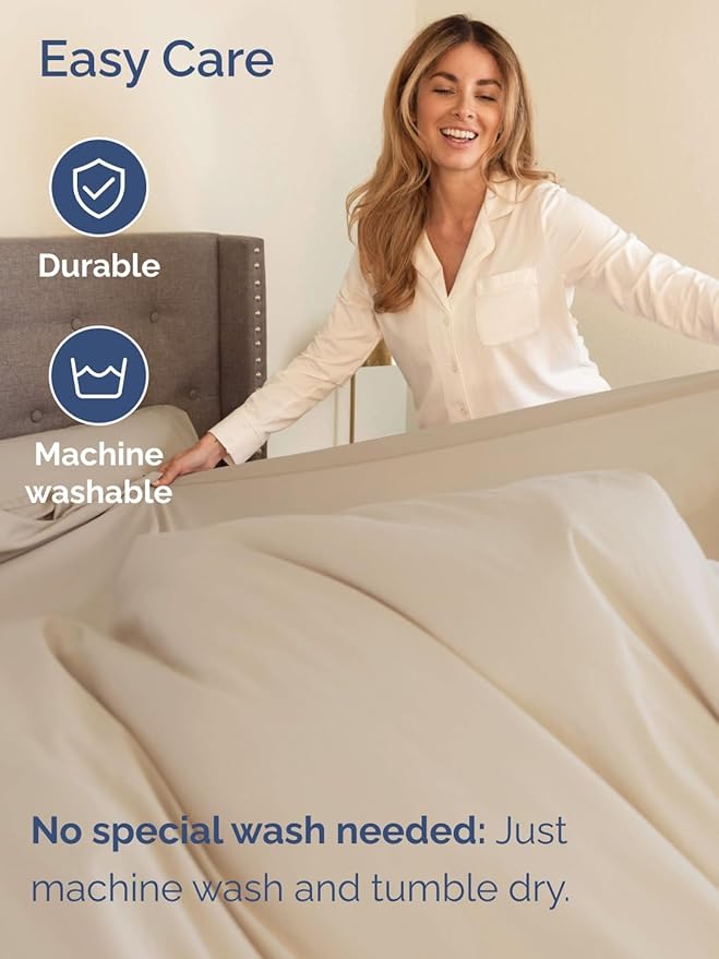 Extra Deep Twin XL Sheet Set - 4 Piece Breathable and Cooling Sheets - Hotel Luxury Bedding for Women, Men, Kids & Teens - Easy & Secure Fit - Soft, Wrinkle Free and Comfy - Extra Deep Pockets - Wheat