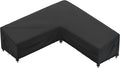 iBirdie Outdoor Sectional Cover fit 90 x 90 inch, 89 x 89, 88 x 88, 87 x 87 L-Shaped Patio Sofa Waterproof Weatherproof 600D Heavy Duty Garden Furniture Cover for Outside L Shape Couch