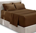Hearth & Harbor Extra Deep Pocket Sheets - Fits Mattress 18-24 Inches Deep - Extra Deep Pocket Split King Size Sets - 7 Piece Split King Size - Brown