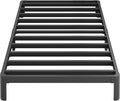 Yicensen 8 Inch Twin Bed Frames No Box Spring Needed, Heavy Duty Metal Twin Size Platform Bed Frame with Rounded Corner Legs, Easy Assembly, Noise Free, Black