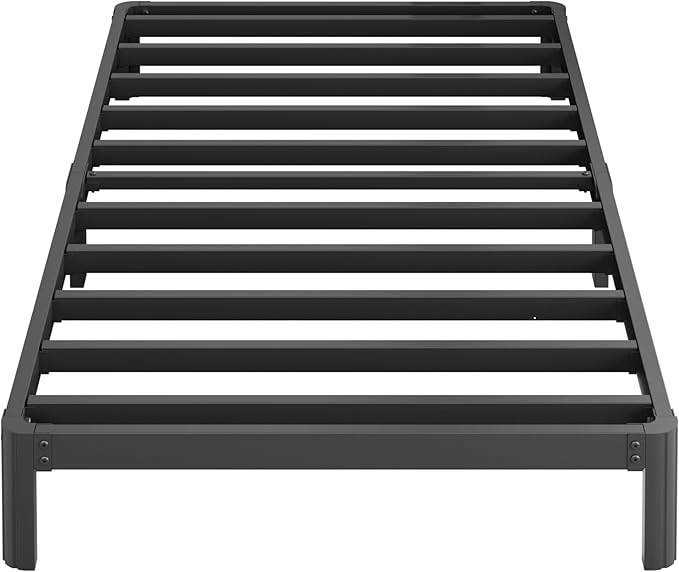 Yicensen 9 Inch Twin XL Bed Frames with Rounded Corner Legs, Heavy Duty XL Twin Metal Platform Bed Frame No Box Spring Needed, Easy Assembly, Noise Free, Black