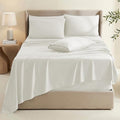 Hearth & Harbor Bed Sheets, Luxury Soft 6 Piece Bed Sheet Set Extra Deep Pocket Fitted Sheets Fits Mattress up to 21", Double Brushed Bedding Sheets & Pillowcases,