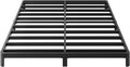 Yicensen 6 Inch Low Profile King Bed Frame with Rounded Corner Legs Heavy Duty Metal King Size Platform Bed Frame No Box Spring Needed, Easy Assembly, Noise Free, Black.