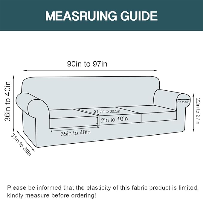 FantasDecor 4 Piece Sofa Velvet Couch Covers for 3 Cushion Stretch Slipcover with Individual Seat Cushion Elastic Furniture Protector for Pets, Machine Washable (Large Sofa, Burnt Brick)