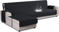 VANSOFY Upgraded Sectional Couch Covers 100% Waterproof L Shaped Sofa Slipcover Reversible Chaise Lounge Cover for Sectional Sofa Furniture Protector Cover for Pets Dog Cat(X-Large, Black)