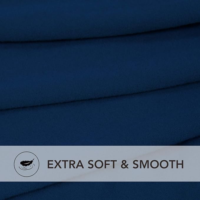 PureFit Super Stretch Sectional Couch Covers - 2 pcs Spandex Non Slip Sofa Covers with Elastic Bottom for L Shape Sectional Sofa Couch, Great for Kids & Pets (3 Seat Sofa + 2 Seat Chaise, Navy)