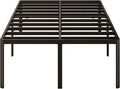 Yicensen 24 Inch High California King Bed Frames with Rounded Corner Legs, Heavy Duty Cal King Metal Platform Bed Frame No Box Spring Needed, Easy Assembly, Noise Free, Black
