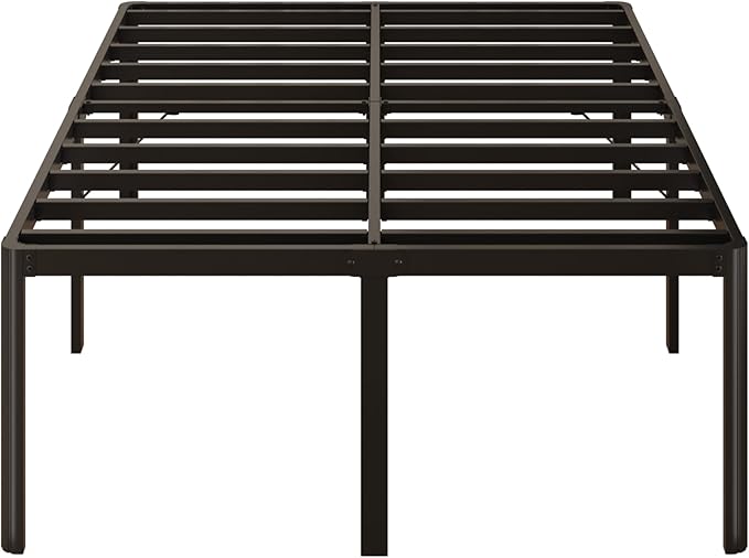 Yicensen 24 Inch High California King Bed Frames with Rounded Corner Legs, Heavy Duty Cal King Metal Platform Bed Frame No Box Spring Needed, Easy Assembly, Noise Free, Black