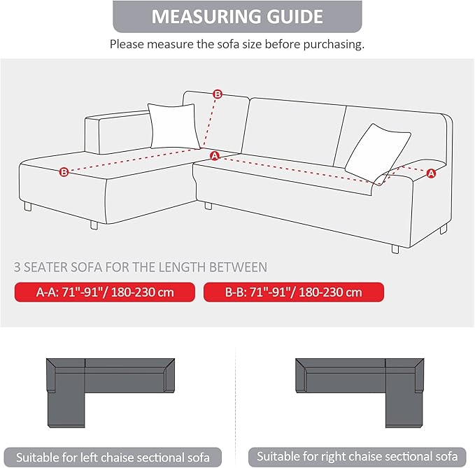 KinCam Sectional Couch Covers L Shape Sofa Covers Super Stretch 2pcs Sofa Slipcovers for 3 + 3 Seaters Sectional Chaise Slipcover with 2pcs Pillow Covers for Pets Kids, Light Grey