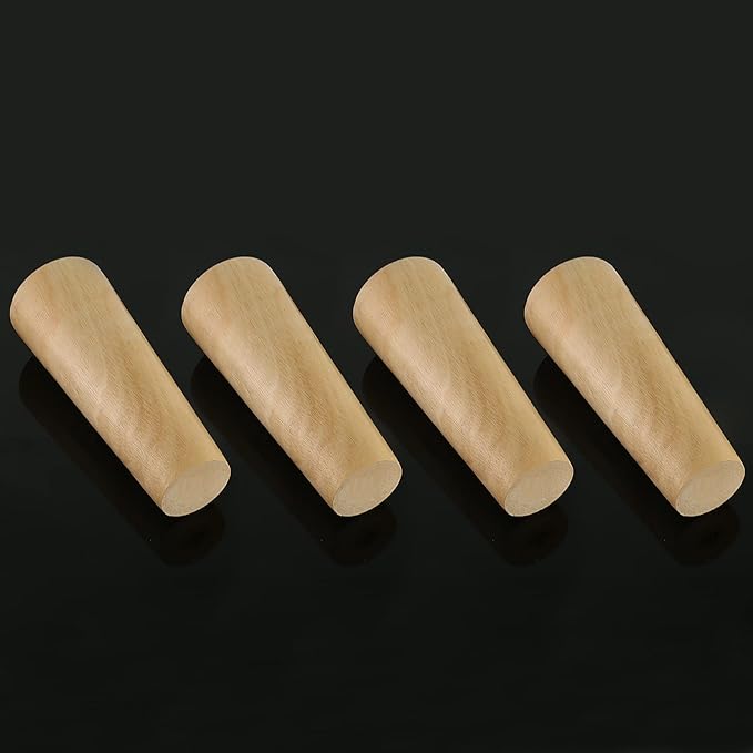 4pcs 6 Inch Wood Furniture Legs, Straight Conical Solid Wood Sofa Legs, Mid-Century Style Furniture Feet for Sofa Cabinet Table Cupboard Couch Ottoman Home DIY Projects