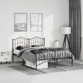 Traditional King Size Metal Bed Frame with Classic Black Powder-Coated Finish, Durable Steel Construction for Stable Support, Fits Standard King Mattress, Easy