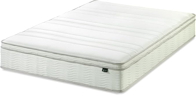 ZINUS 12 Inch Foam and Spring Mattress, King, CertiPUR-US Certified Foams, Mattress in A Box, White