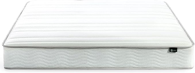 Zinus 8 Inch Foam and Spring Mattress, Twin, CertiPUR-US Certified Foams, Mattress in A Box, White