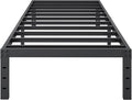 SHLAND Twin Bed Frames, 14 Inch High Metal Platform Bed Frame Mattress Foundation with Steel Slats Support, No Box Spring Needed, No Noise, Easy Assembly