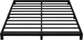5 Inch Low Full Size Bed Frame Heavy Duty Metal Platform, No Box Spring Needed, Easy Assembly Mattress Foundation, No Noise, Black