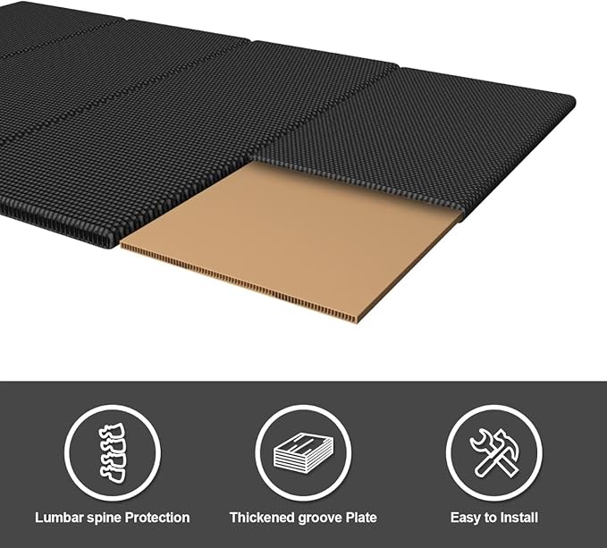 Light and Thin Bed, Large Double Bed 10MM, Folding Spring Box, Twin Size 38x75''No Assembly Required