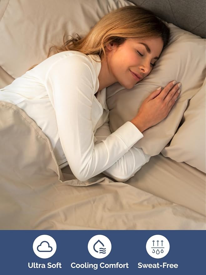 Extra Deep Twin XL Sheet Set - 4 Piece Breathable and Cooling Sheets - Hotel Luxury Bedding for Women, Men, Kids & Teens - Easy & Secure Fit - Soft, Wrinkle Free and Comfy - Extra Deep Pockets - Cream