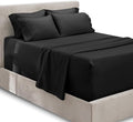 Hearth & Harbor Extra Deep Pocket Sheets - Fits Mattress 18-24 Inches Deep - Extra Deep Pocket Split King Size Sets - 7 Piece Split King Size - Black