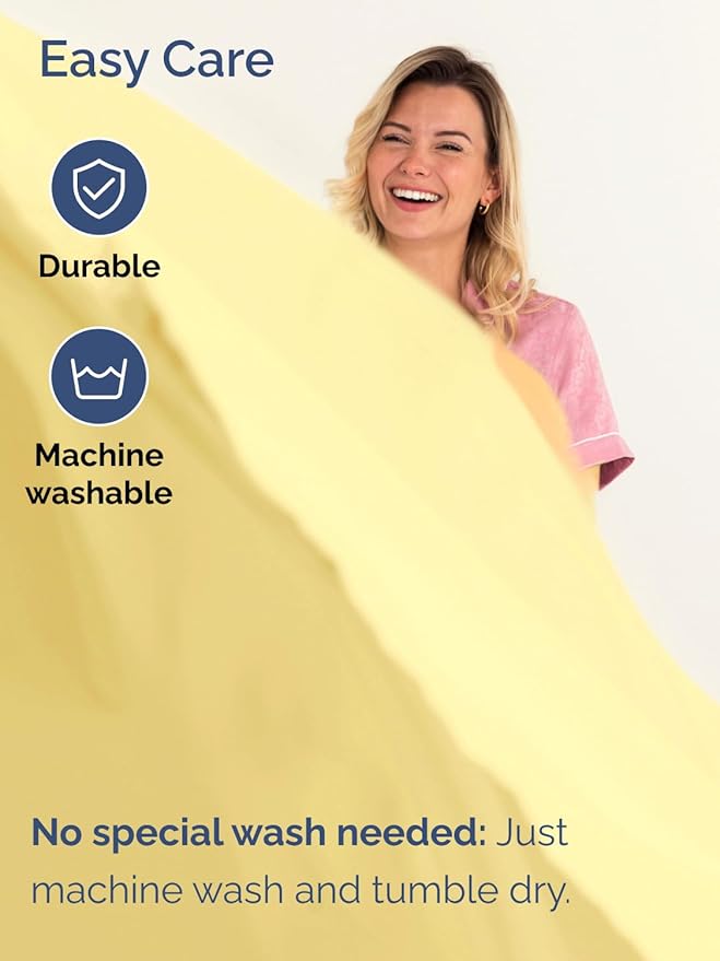 Extra Deep Split King Sheet Set - 7 Piece Breathable and Cooling Sheets - Hotel Luxury Bedding for Women, Men, Kids & Teens - Easy & Secure Fit - Soft and Wrinkle Free - Extra Deep Pockets - Yellow