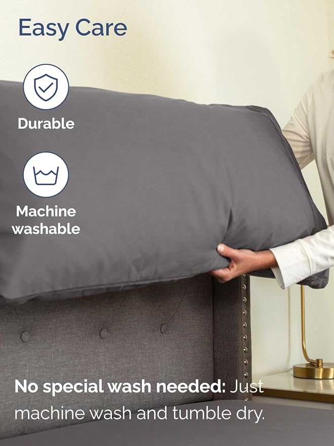 Extra Deep Cal King Sheet Set - 6 Piece Breathable and Cooling Sheets - Hotel Luxury Bedding for Women, Men, Kids & Teens - Easy & Secure Fit - Soft, Wrinkle Free and Comfy - Extra Deep Pockets - Grey