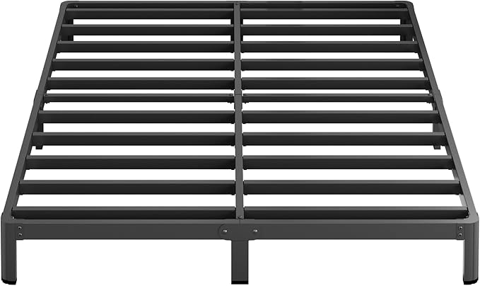 Yicensen 9 Inch Full Bed Frame with Rounded Corner Legs, Heavy Duty Full Size Metal Platform Bed Frame No Box Spring Needed, Easy Assembly, Noise Free, Black