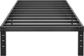 HOBINCHE 12 Inch Twin XL Size Bed Frame - No Box Spring Needed Heavy Duty Metal Platform Mattress Foundation with Steel Slats, Non-Slip Noise Free Easy Assembly Black Bedframes
