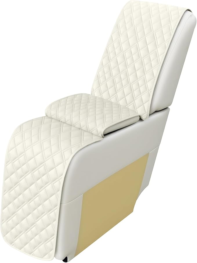 Arfntevss Recliner Sectional Couch Covers 1OO% Waterproof L Shape Sofa Cover for Reclining L Shaped Sectional Slipcover Dog Washable Corner Non Slip Middle Console Protector (1 Console, Cream White)
