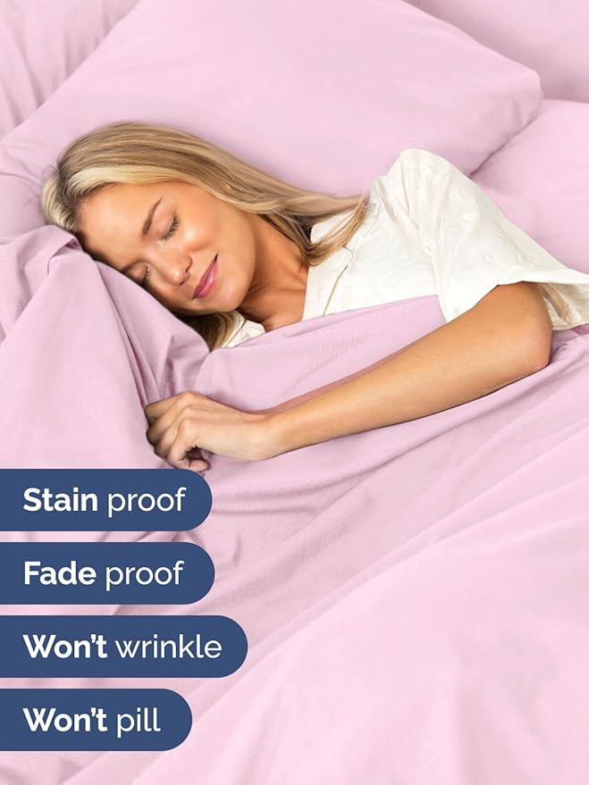 Extra Deep King Sheet Set - 6 Piece Breathable and Cooling Sheets - Hotel Luxury Bedding for Women, Men, Kids & Teens - Easy & Secure Fit - Soft, Wrinkle Free & Comfy - Extra Deep Pockets - Light Pink